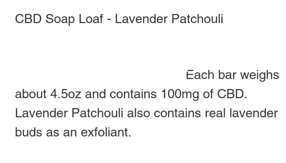 Lavender Patchouli CBD Oil Soap - Picture 4 of 5